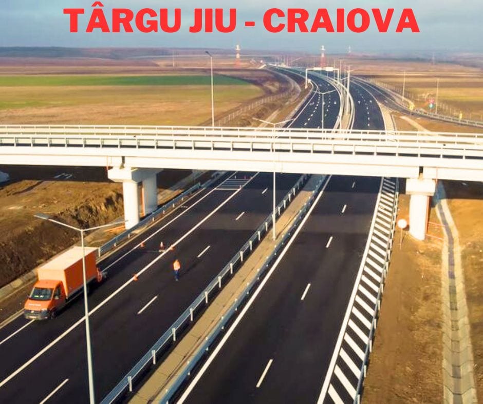 Autostrada și Drumul Expres Craiova-Târgu Jiu, în linie dreaptă