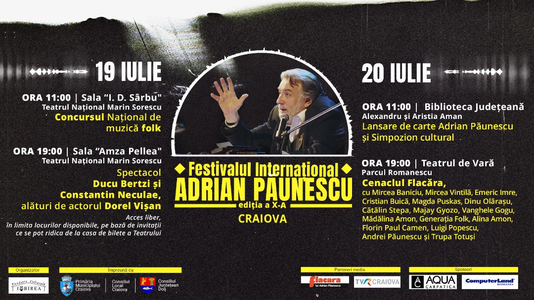 CRAIOVA: Festivalul Adrian Păunescu, la a X-a ediție