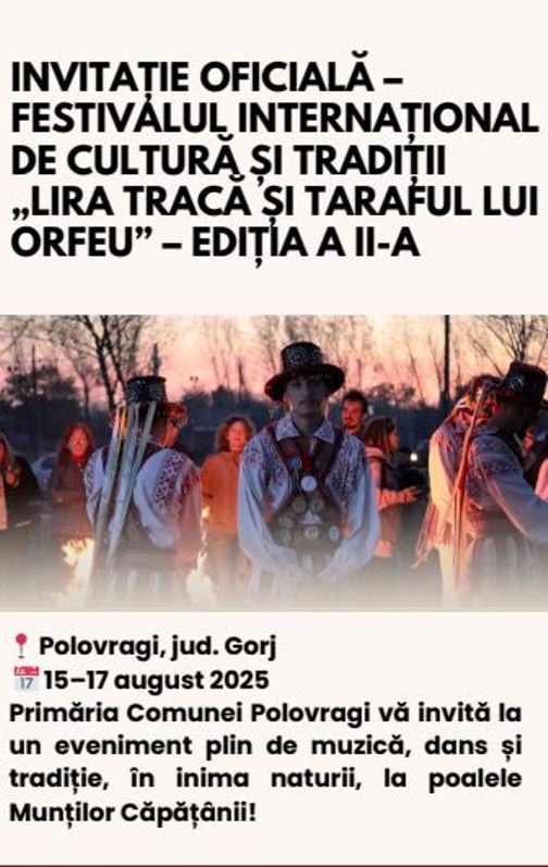 Festival internațional de tradiții la Polovragi