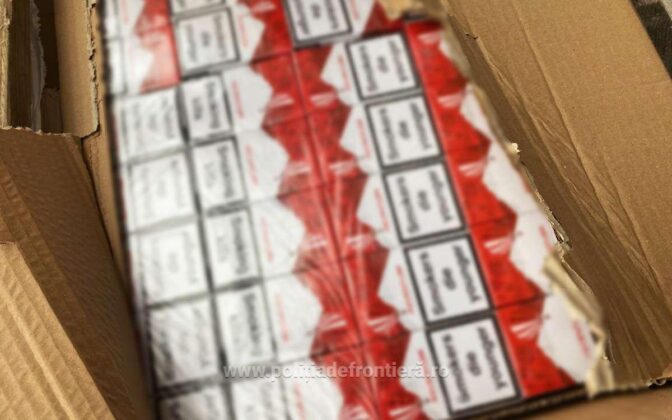 Șofer sârb, arestat de polițiștii doljeni pentru contrabandă cu țigări