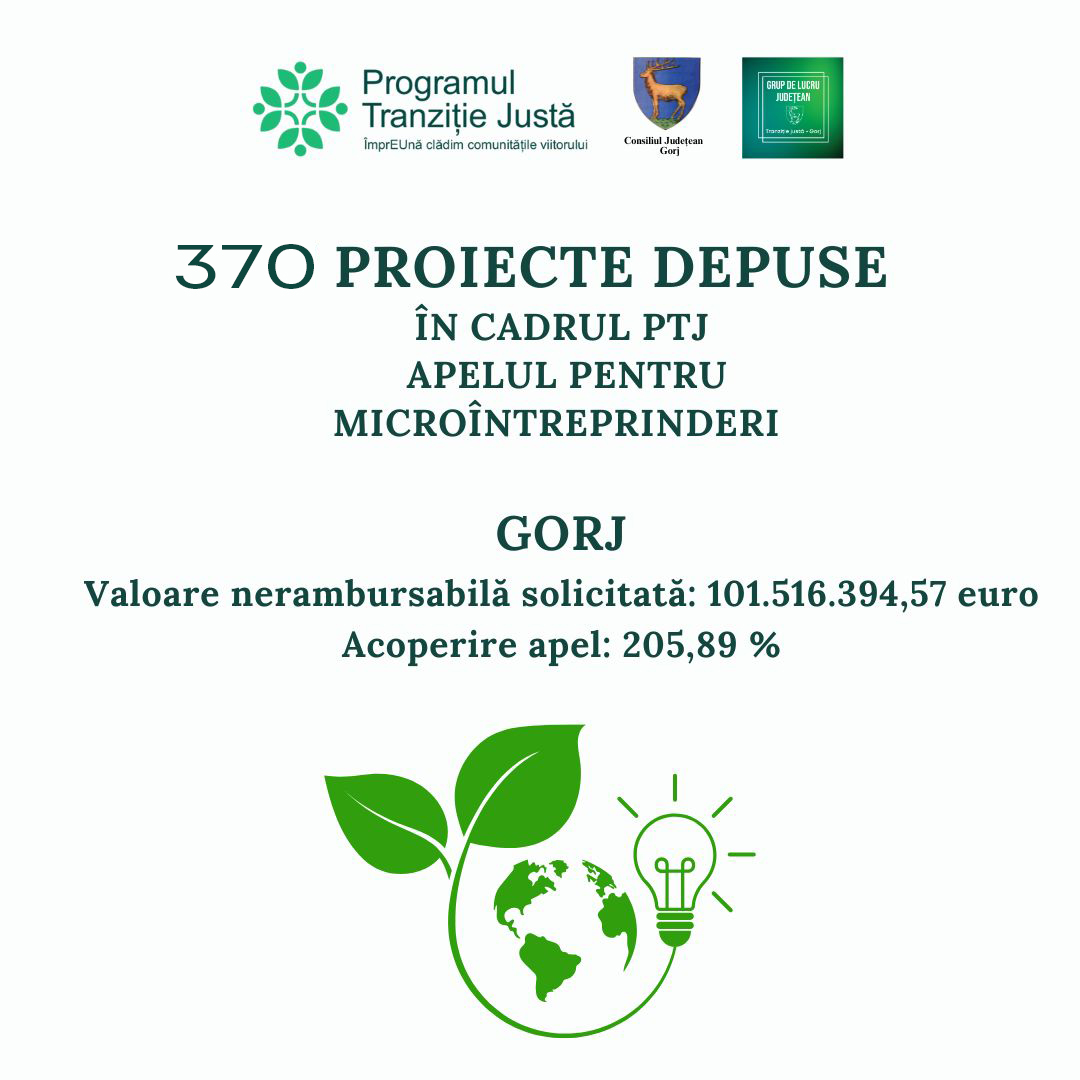 370 de proiecte, depuse de antreprenorii gorjeni în cadrul PTJ pentru microîntreprinderi