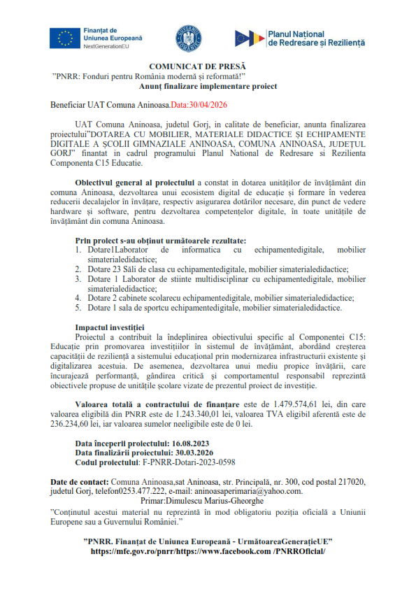 Comunicat de presa inchidere proiect 001